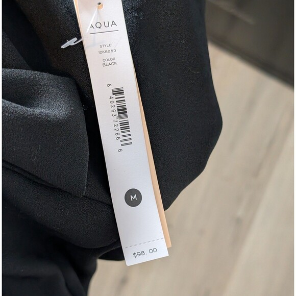 NWT AQUA Size M Dress Strapless Mini Bows Faux Wrap Bloomingdales Cocktail Party - Picture 10 of 14